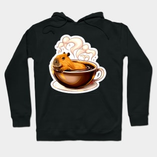 Caffeinated Capybara - Coffee and Naps Combined Design Hoodie